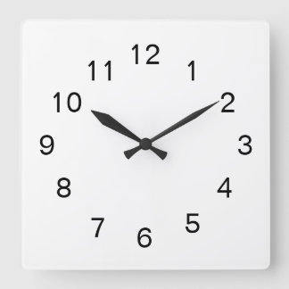 Hinzufügen der Hintergrundsäulenhalterung Quadratische Wanduhr