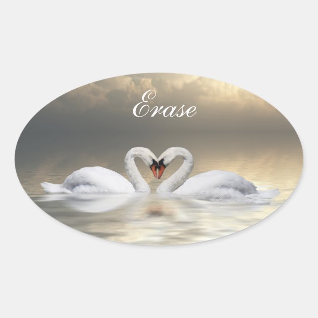 Hinzufügen der Textsumpfe Ovaler Aufkleber (Vorderseite)