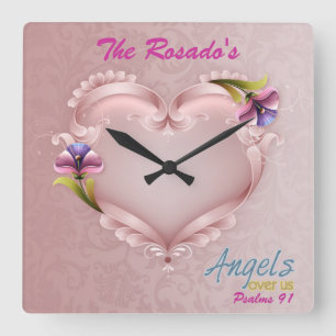 Hinzufügen der Wall-Uhr am Namensplatz Quadratische Wanduhr