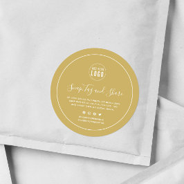 Hinzufügen der weißen Rand-Snap-and-Share-Farbe fü Runder Aufkleber