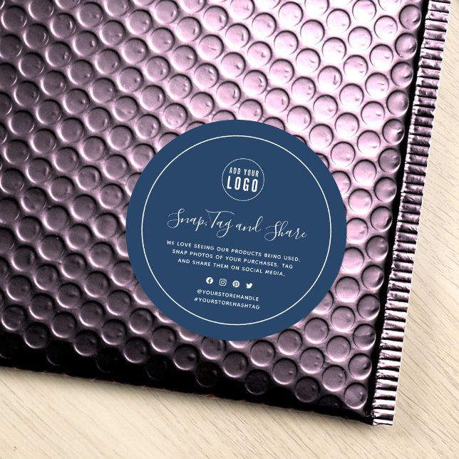 Hinzufügen der weißen Rand-Snap-and-Share-Farbe fü Runder Aufkleber (Von Creator hochgeladen)