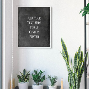 Hinzufügen des benutzerdefinierten dunkelgrauen Te Poster