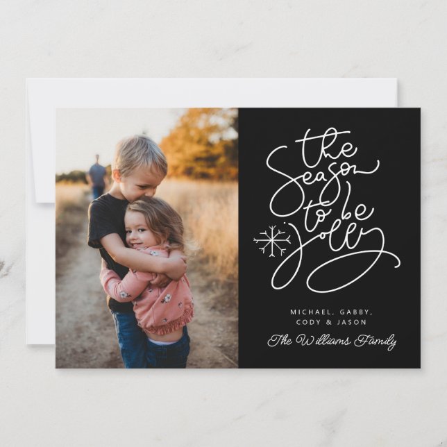 HINZUFÜGEN DES FOTOS | Die Jahreszeit für Jolly Einladung (Vorderseite)