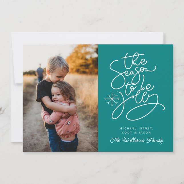 HINZUFÜGEN DES FOTOS | Die Jahreszeit für Jolly Einladung (Vorderseite)