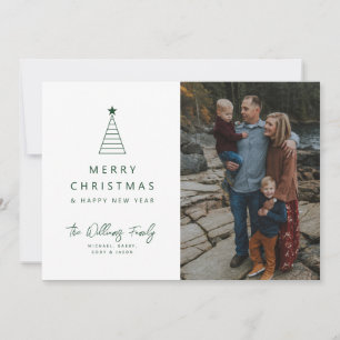 HINZUFÜGEN DES FOTOS   Frohe Weihnachten Geo Tree Einladung