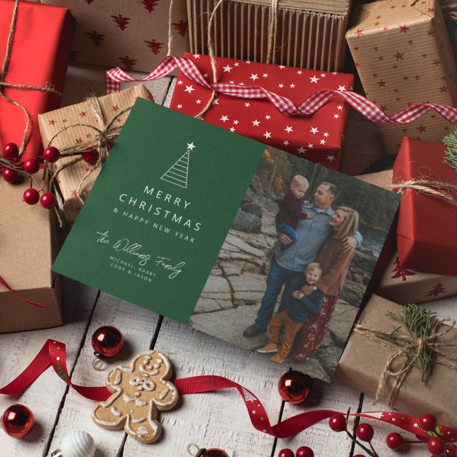 HINZUFÜGEN DES FOTOS | Frohe Weihnachten Geo Tree Einladung (Von Creator hochgeladen)