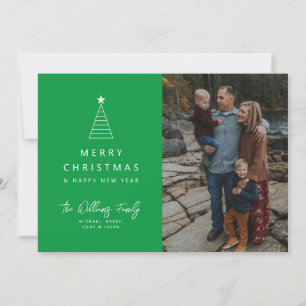 HINZUFÜGEN DES FOTOS Frohe Weihnachten Geo Tree Einladung