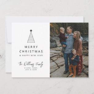 HINZUFÜGEN DES FOTOS   Frohe Weihnachten Geo Tree Einladung