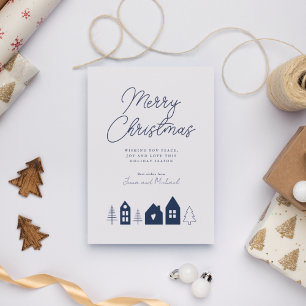 HINZUFÜGEN DES FOTOS   Frohe Weihnachtsstadt Einladung