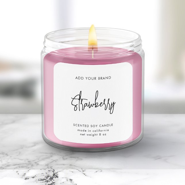 Hinzufügen des Markennamens "Modernes Skript"-Mini Quadratischer Aufkleber (Von Creator hochgeladen)