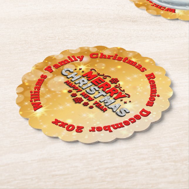 Hinzufügen des Namensjahres Passend der frohen Wei Untersetzer (angewinkelt)