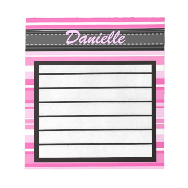 Hinzufügen des Pink-Strips-Notepad Notizblock (Vorderseite)