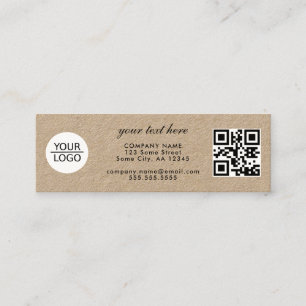 Hinzufügen des QR-Codes für das Logo, Werbeaktion  Mini Visitenkarte