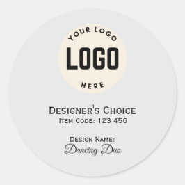 Hinzufügen des schwarzen, runden Logos Runder Aufkleber