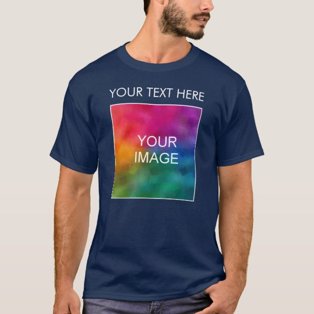 Hinzufügen des Textes für das Bildlogo Männer dopp T-Shirt (Vorderseite)