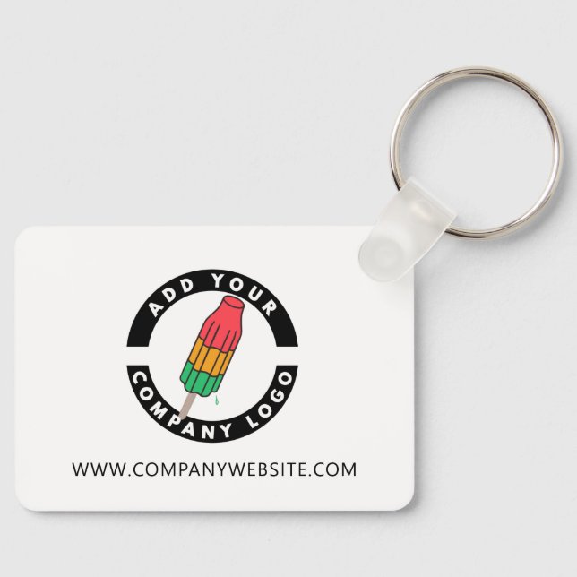 Hinzufügen einer benutzerdefinierten Logo-Markenbe Schlüsselanhänger (Vorderseite)