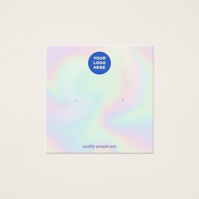 Hinzufügen einer Logo-Holografisch-Stuhlvorratskar (Vorderseite)