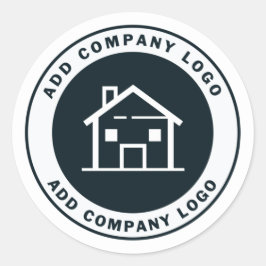 Hinzufügen einer Markenbezeichnung für Real-Anwese Runder Aufkleber