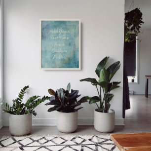 Hinzufügen eines benutzerdefinierten Aquamarinen G Poster