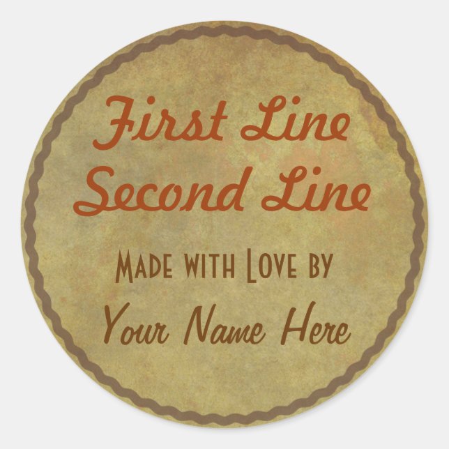 Hinzufügen eines benutzerdefinierten Aufklebers fü Runder Aufkleber (Vorderseite)