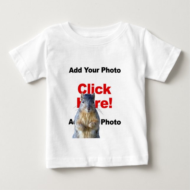 Hinzufügen eines benutzerdefinierten Eichhörnchens Baby T-shirt (Vorderseite)