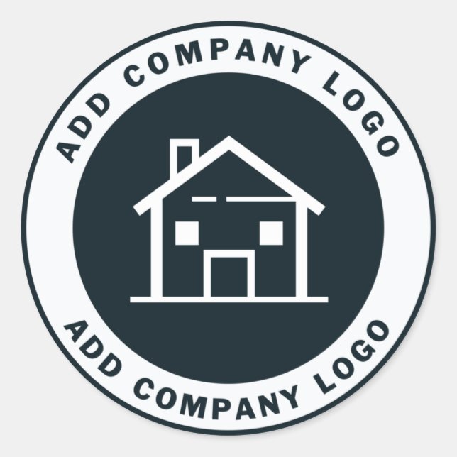 Hinzufügen eines benutzerdefinierten Firmenlogos Runder Aufkleber (Vorderseite)