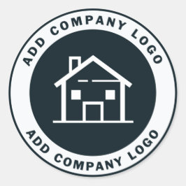 Hinzufügen eines benutzerdefinierten Firmenlogos Runder Aufkleber