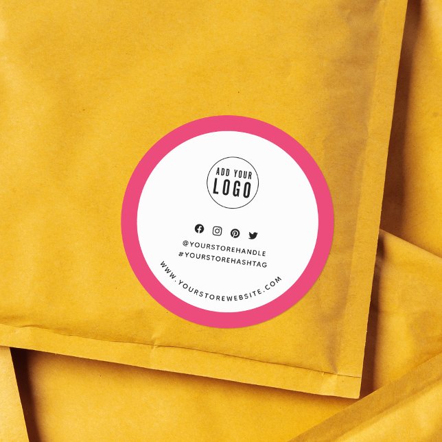 Hinzufügen eines benutzerdefinierten Logo-Branding Runder Aufkleber (Von Creator hochgeladen)