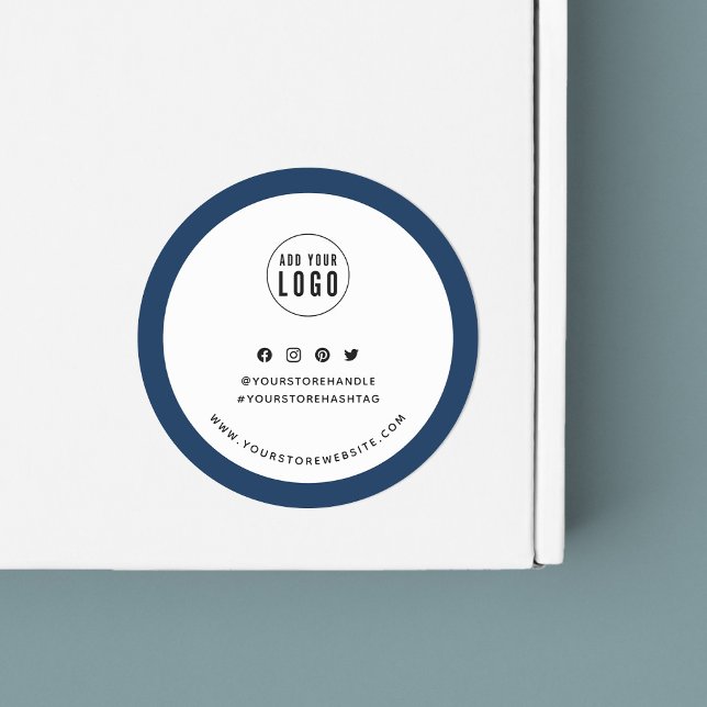 Hinzufügen eines benutzerdefinierten Logo-Branding Runder Aufkleber (Von Creator hochgeladen)