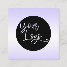 Hinzufügen eines benutzerdefinierten Logo-Lavendel Quadratische Visitenkarte