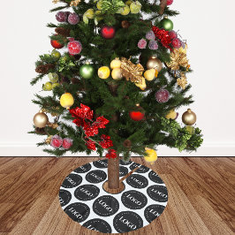 Hinzufügen eines benutzerdefinierten Logo-Musters  Polyester Weihnachtsbaumdecke
