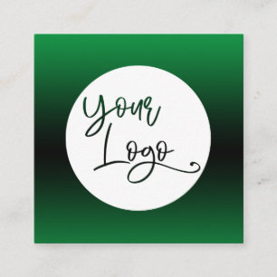 Hinzufügen eines benutzerdefinierten Logos, hell g Quadratische Visitenkarte