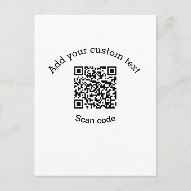Hinzufügen eines benutzerdefinierten QR-Codegeschä Postkarte (Vorderseite)