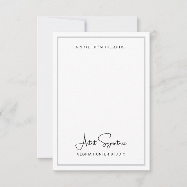 Hinzufügen eines benutzerdefinierten Signaturhinwe Dankeskarte (Vorderseite)