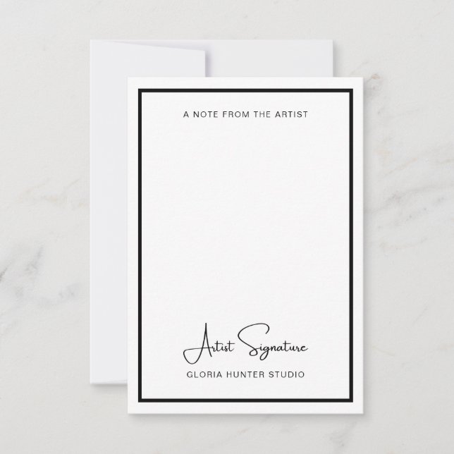 Hinzufügen eines benutzerdefinierten Signaturhinwe Dankeskarte (Vorderseite)