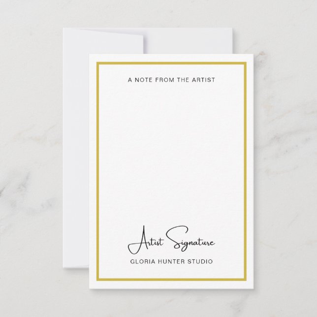 Hinzufügen eines benutzerdefinierten Signaturhinwe Dankeskarte (Vorderseite)