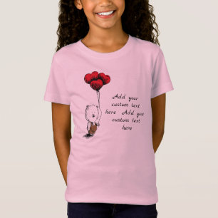 Hinzufügen eines benutzerdefinierten Textteddy-Val T-Shirt