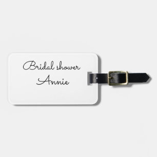 Hinzufügen eines Brautparty mit dem Namen Gepäckanhänger
