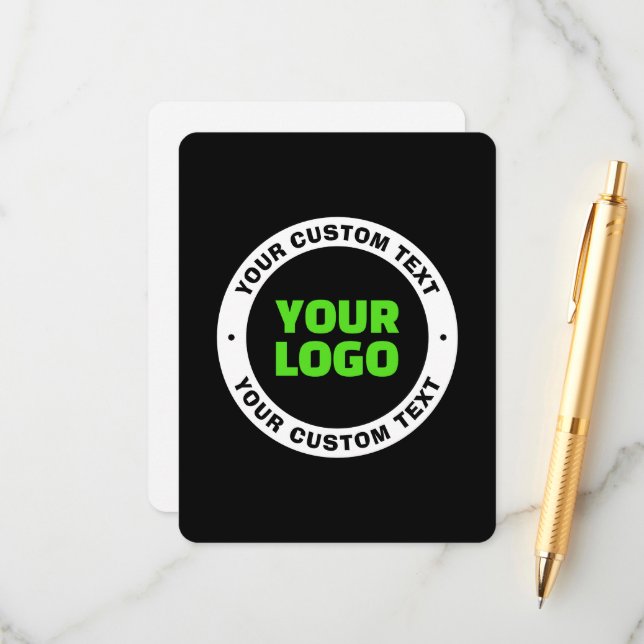 Hinzufügen eines eigenen Firmenlogos oder Hochlade Begleitkarte (Vorderseite/Rückseite Beispiel)