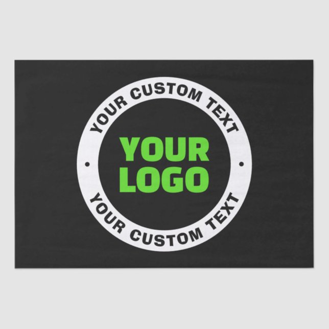 Hinzufügen eines eigenen Firmenlogos oder Hochlade Seidenpapier (Vorderseite)