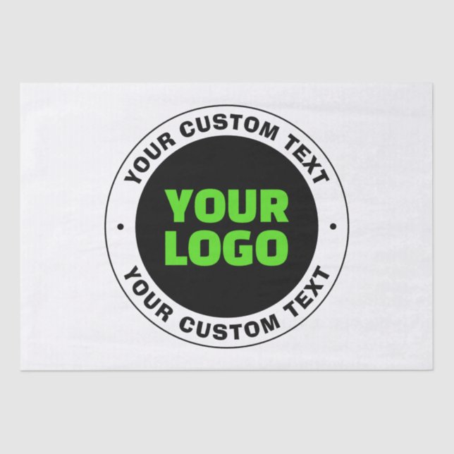 Hinzufügen eines eigenen Firmenlogos oder Hochlade Seidenpapier (Vorderseite)