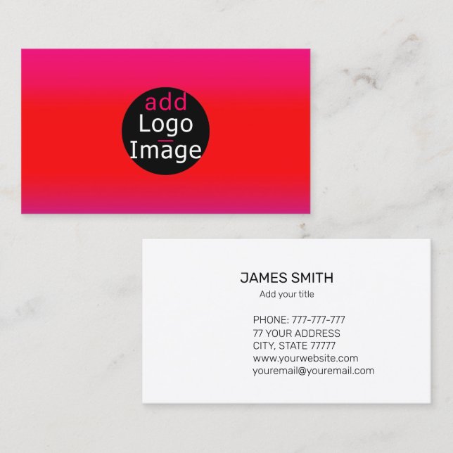 Hinzufügen eines eigenen, individuell anpassbaren  visitenkarte (Vorne/Hinten)