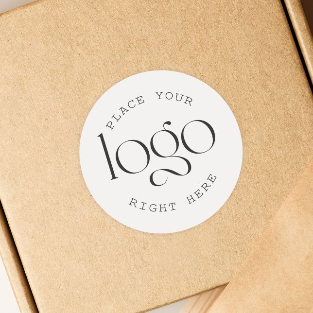 Hinzufügen eines eigenen Logos für benutzerdefinie Runder Aufkleber (add your own business logo personalized sticker)