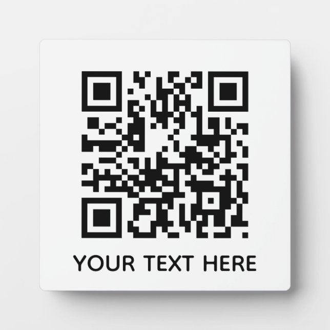 Hinzufügen eines eigenen QR Code Text Scan-Menülin Fotoplatte (Vorderseite)