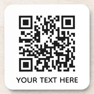 Hinzufügen eines eigenen QR Code Text Scan-Menülin Getränkeuntersetzer