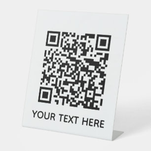 Hinzufügen eines eigenen QR Code Text Scan-Menülin Sockelschild