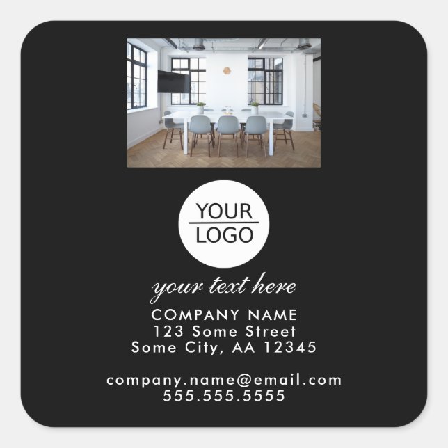 Hinzufügen eines Fotos für benutzerdefinierte Text Quadratischer Aufkleber (Vorderseite)