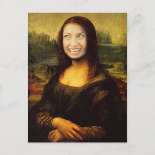 Hinzufügen eines Gesichts Mona Lisa Postkarte