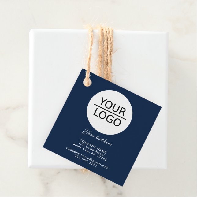 Hinzufügen eines Logos mit benutzerdefinierter Tex Geschenkanhänger (Beispiel)