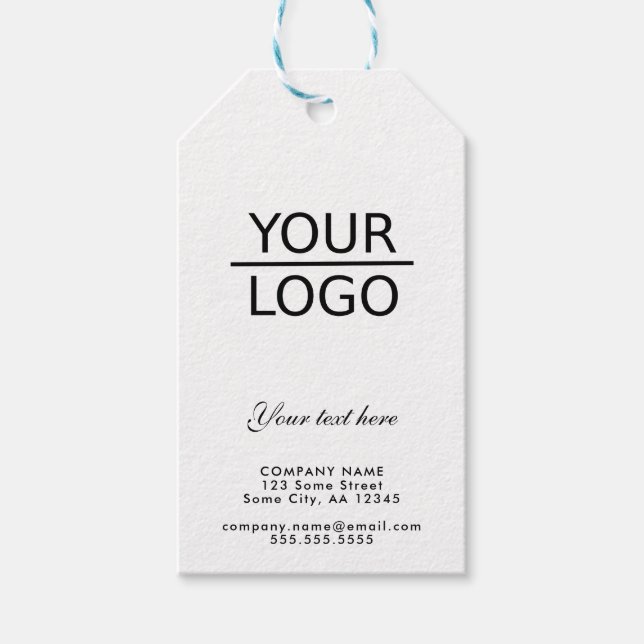 Hinzufügen eines Logos mit dem Werbeaktion "Benutz Geschenkanhänger (Vorderseite)